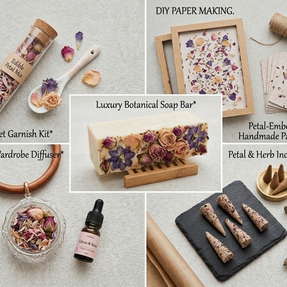 Bulk Dried Flower Petal Mix - Natural Potpourri, Resin Art, & Bath Salt Supplies - Picture 2 of 11